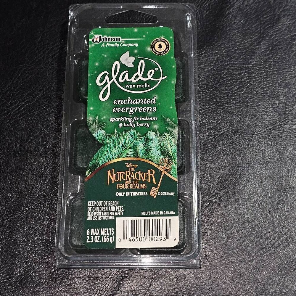 NIP Glade Enchanted Evergreens Wax Melts 6‎ Melts Disney Nutcracker